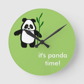 Redondo Mediano Bambú el reloj del tiempo de la panda de la panda