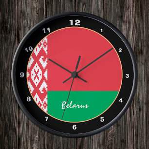 Redondo Mediano Bandera de Bielorrusia, reloj bielorruso de moda/d