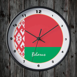 Redondo Mediano Bandera de Bielorrusia, reloj bielorruso de moda/d