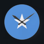 Redondo Mediano Bandera del reloj del muro de Somalia<br><div class="desc">Bandera del reloj del muro de Somalia</div>