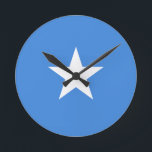 Redondo Mediano Bandera del reloj del muro de Somalia<br><div class="desc">Bandera del reloj del muro de Somalia</div>