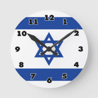 Bandera israelí personalizado Israel reloj de pare