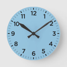 Bebé suave azul brillante Minimalista reloj de par