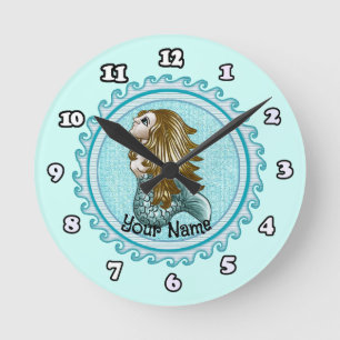 Redondo Mediano Burbujas Reloj de sirena mística