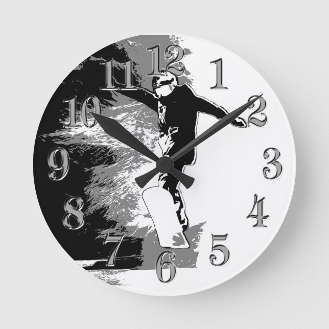 Redondo Mediano Cabalgatas gratuitas - Reloj de    SnowboarderRoun (Anverso)