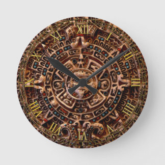 Redondo Mediano Calendario solar maya azteca reloj de historia de 