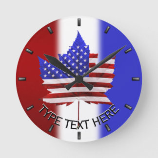 Redondo Mediano Canadá: Reloj estadounidense personalizado para re