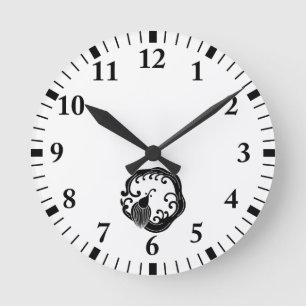 Redondo Mediano Círculo de dragón lluvioso alrededor del reloj