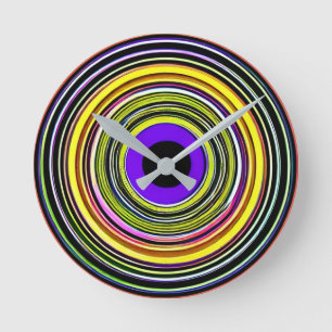 Redondo Mediano Círculos hipnóticos alrededor del reloj