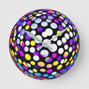 Redondo Mediano Círculos hipnóticos alrededor del reloj