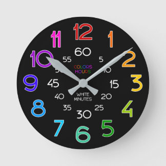 Redondo Mediano Color brillante Aprender a contar el reloj del aul