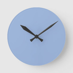 Redondo Mediano Color de tendencia - Reloj de redondeo azul en pol
