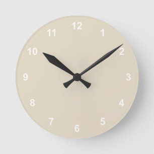 Redondo Mediano Color De Tendencia Reloj De Ronda Beige Natural Co