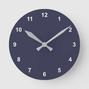 Redondo Mediano Color de tendencia - Reloj redondeado azul marino