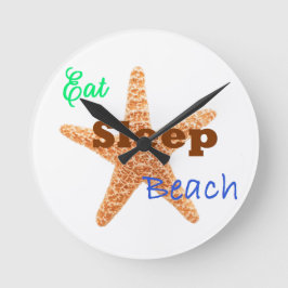 Redondo Mediano Comer Dormir Playa - Reloj