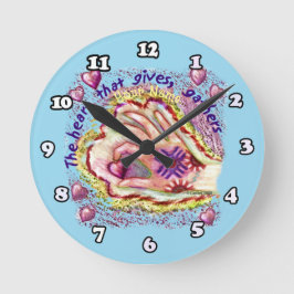Redondo Mediano Corazón Da Reloj