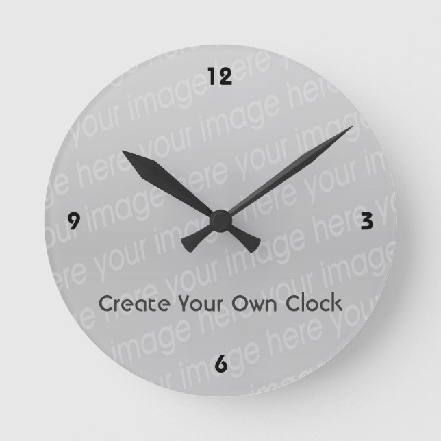 Redondo Mediano Crear su propio reloj - Estilo 4 (Anverso)