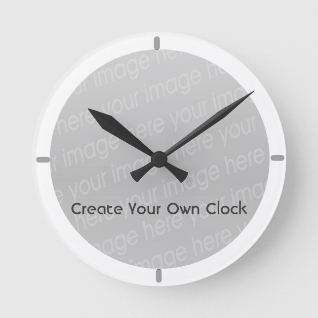 Redondo Mediano Crear su propio reloj - Estilo 9 (Anverso)