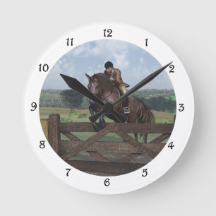 Redondo Mediano Cross Country - Saltando del reloj de la pared del