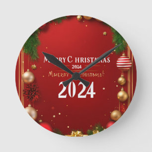 Redondo Mediano Cuenta regresiva para Navidades: Reloj festivo de