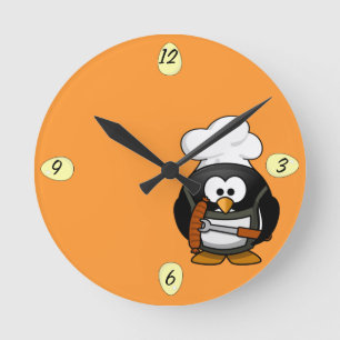 Redondo Mediano Cute lil Chef Penguin - Reloj