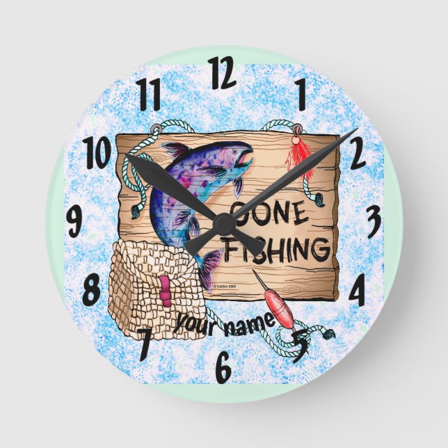 Redondo Mediano De pesca Reloj (Anverso)
