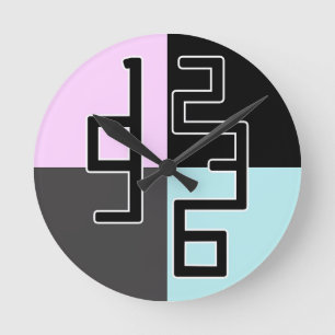 Redondo Mediano Diseño artístico reloj moderno