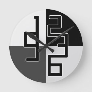 Redondo Mediano Diseño artístico reloj moderno