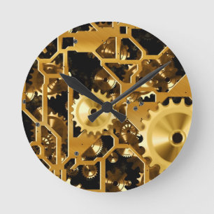 Redondo Mediano Diseño de oficina de reloj de engranajes Destino d