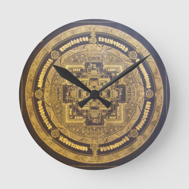 REDONDO MEDIANO DISEÑO ESOTÉRICO DE RELOJ DE LA PARED DE MANDALA (Anverso)