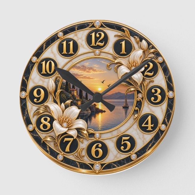 Redondo Mediano diseño sofisticado de reloj (Anverso)