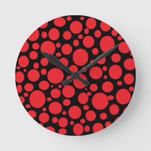 Redondo Mediano El Mar Negro del reloj rojo de las burbujas