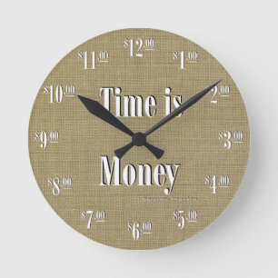 Redondo Mediano El tiempo es oro reloj - texto blanco en textura