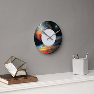 Redondo Mediano El universo es el reloj de la pared de arte digita