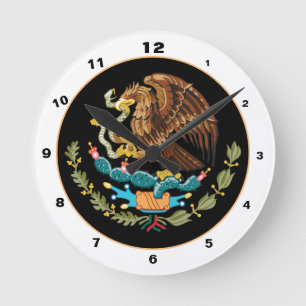 Redondo Mediano Elegante México, Águila Mexicana, reloj de Casa de