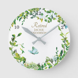 Redondo Mediano Elegante regalo de retiro - Leafy de reloj persona