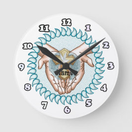 Redondo Mediano Espíritu Santo Manos Reloj Cristiano