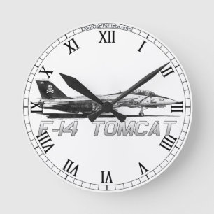 Redondo Mediano F14 Tomcat VF-103 Rogers alegre - reloj del dibujo