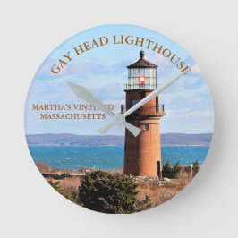 Redondo Mediano Faro de cabeza gay, reloj de Massachusetts