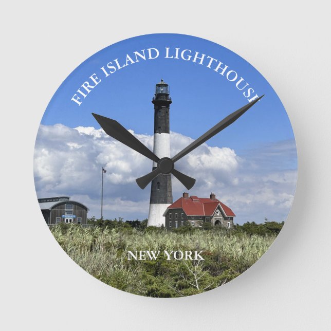 Redondo Mediano Faro de Fire Island, reloj de Nueva York (Anverso)