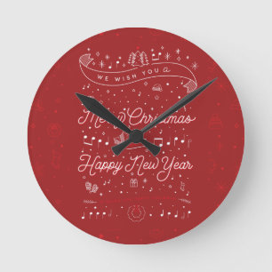 Redondo Mediano Feliz Navidad, reloj