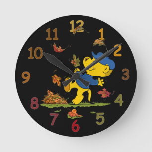 Redondo Mediano Ferald Entre El Otoño Sale Del Reloj De Vuelta