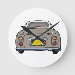 Redondo Mediano Figaración Coche Figaro Topaz Reloj de garaje húme