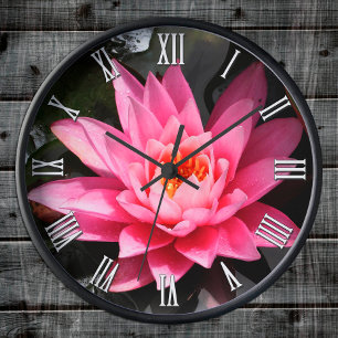 Redondo Mediano Flor de Lotus, meditación, reloj floral