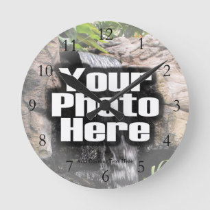 Redondo Mediano Foto personalizado Reloj de color completo con núm