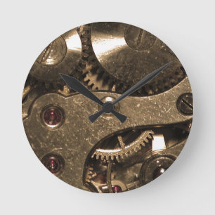 Redondo Mediano Gases de reloj Metalizado Steampunk