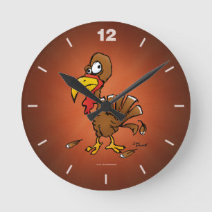 Redondo Mediano Gracioso Derp Turquía Personalizado el reloj