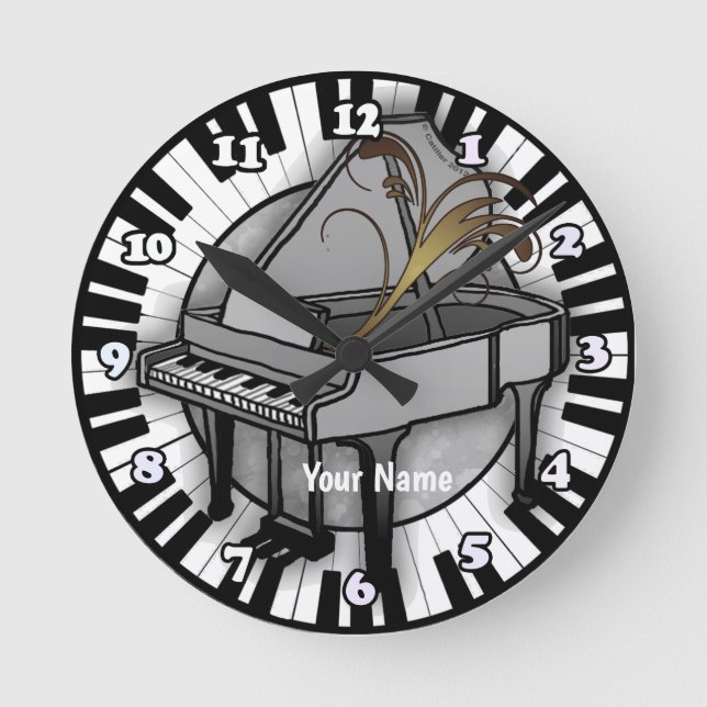 Redondo Mediano Gran piano reloj (Anverso)