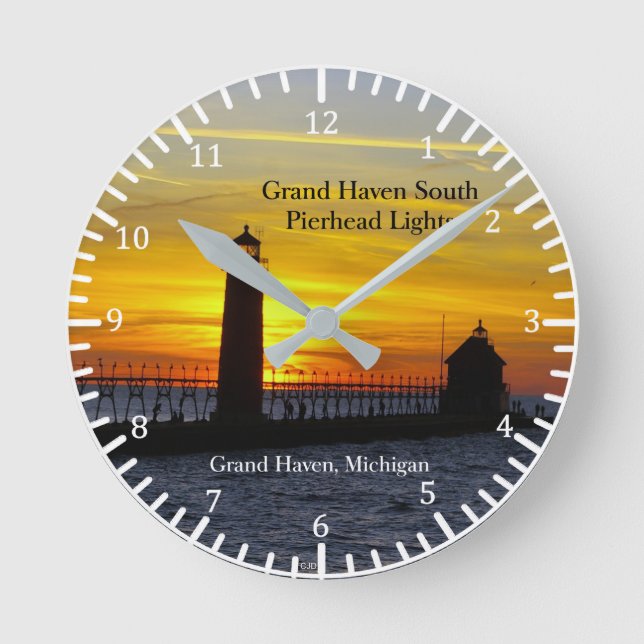 Redondo Mediano Grand Haven South Pierhead Luces reloj de puesta d (Anverso)