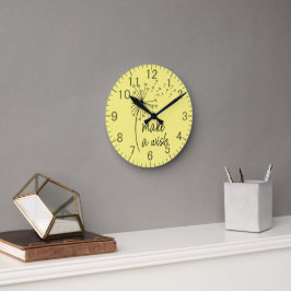Redondo Mediano Haz un reloj Wish Dandelion.